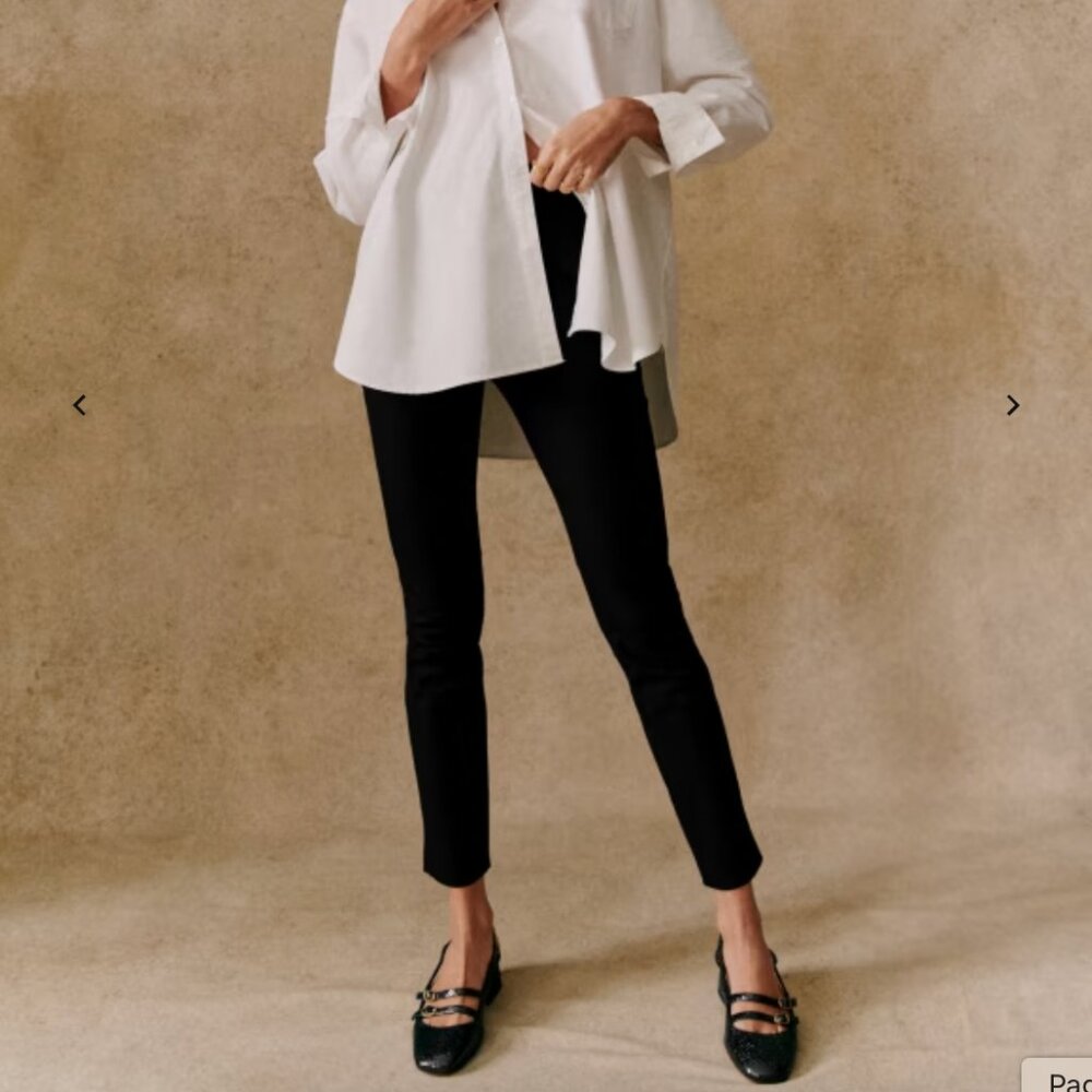 Sezane Clara Trouser-Black Size 6/38